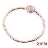 Alloy diamond pendant zircon snake bone chain – Jewelry Gift Ideas — 10