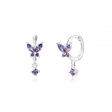 S925 Silver Needle Set Zircon Butterfly Earrings – Surprise Gifts — 3