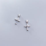 Set diamond cross temperament earring – Jewelry Gift Ideas — 4