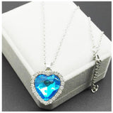 Classic Sea Heart Blue Heart Shaped Austrian – Jewelry Gift Ideas — 4