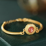 Natural South Red Agate Double Happiness Round – Jewelry Gift Ideas — 4
