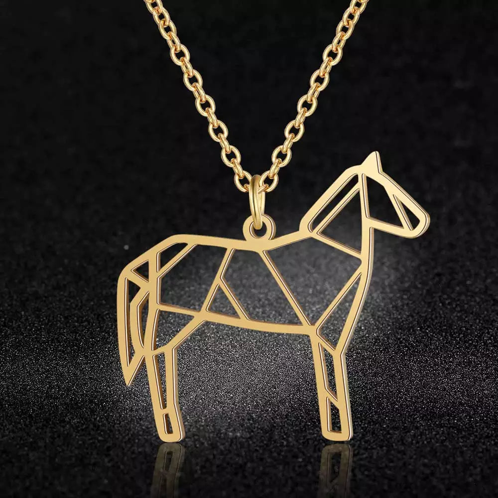 Stainless Steel Animal Horse Fashion Necklace – Jewelry Gift Ideas — 1