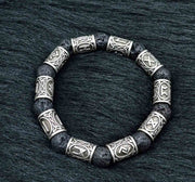 Volcanic Lava Stone Bracelet Viking Rune One – Jewelry Gift Ideas — 1