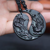 Obsidian Dragon Phoenix Pair Pendant For Lovers – Jewelry Gift Ideas — 4