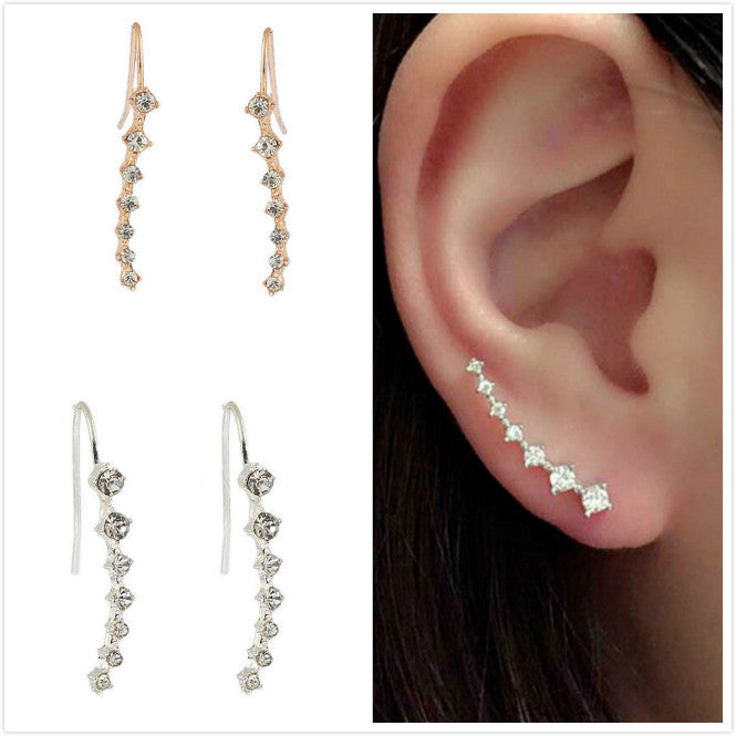 7 long rhinestone bridal earrings – Everyday Gifts — 1