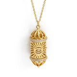 Brass Gold Plated Micropaved Zircon 3D Birdcage – Jewelry Gift Ideas — 4
