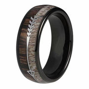 Titanium Steel Ring Velvet Black Sandalwood – Special Occasion Gifts — 2