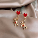 S925 Pure Silver Needle Cute Little Bear Earrings – Stylish Gifts — 3