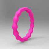Wave pattern 3mm silicone ring – Everyday Gifts — 6