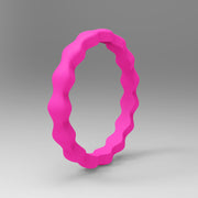Wave pattern 3mm silicone ring – Everyday Gifts — 6
