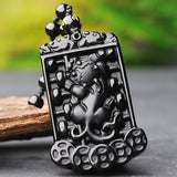 Obsidian Pixiu Pendant Ruyi Abacus Jade Pendant – Jewelry Gift Ideas — 6