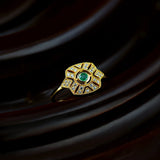 Women's Natural Emerald Zircon Ring – Gifts for Her — 3