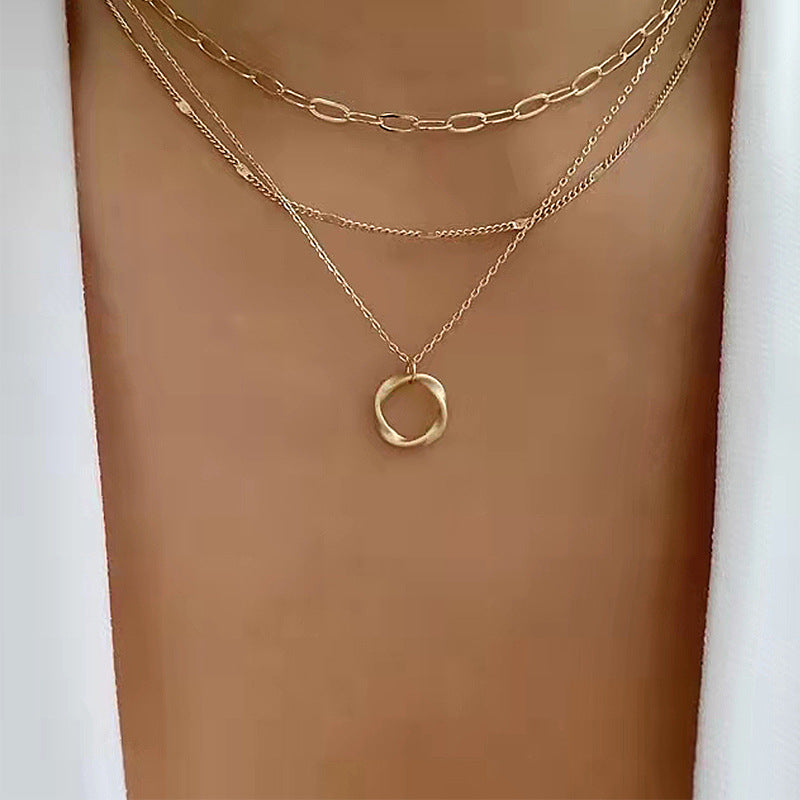 Regular Circle Pendant Fashion Necklace Street – Jewelry Gift Ideas — 1