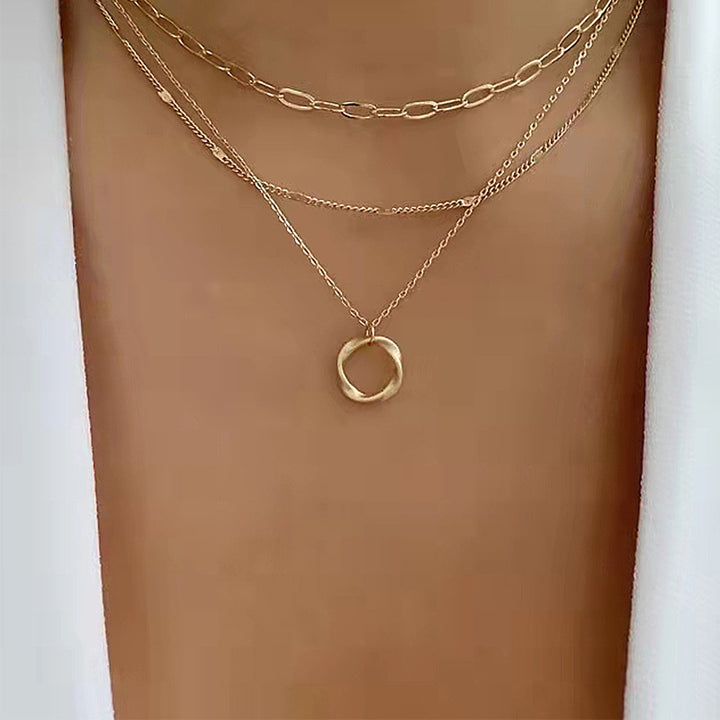 Regular Circle Pendant Fashion Necklace Street – Jewelry Gift Ideas — 1
