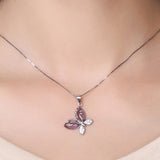 Korean Butterfly Crystal Pendant Necklace – Jewelry Gift Ideas — 3