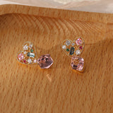 Retro Love Color Zircon Earrings – Gifts for Couples — 3
