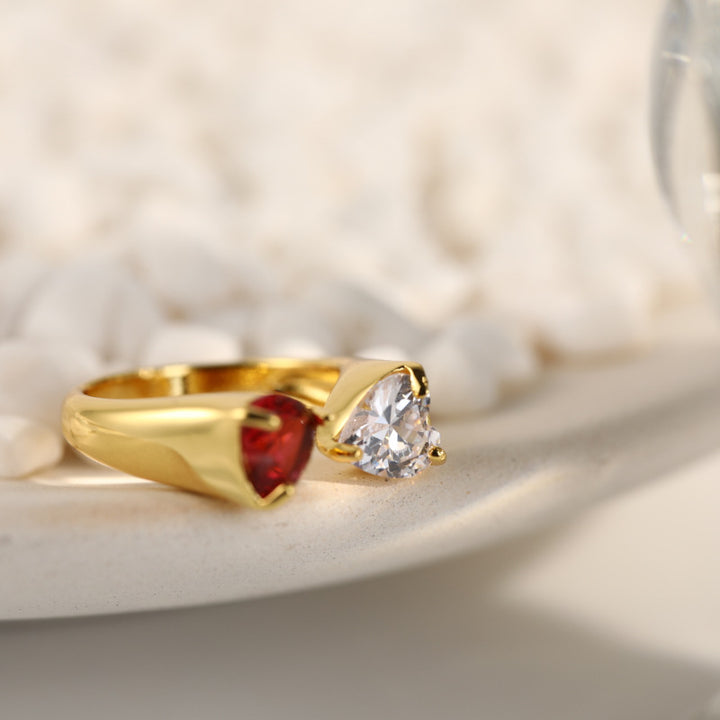 Zircon Ring Asymmetrical Opening Ring Personality – Unique Gift Ideas — 1