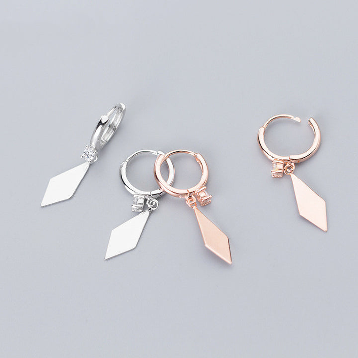 Glossy diamond short earrings – Holiday Gift Ideas — 1