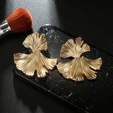 Retro Fashion Creative Big Metal Flower Ginkgo Leaf – Stylish Gifts — 2