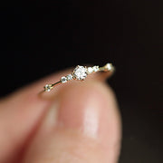 S925 Sterling Silver Minimalist Zircon Combination Ring – Useful Gifts — 1