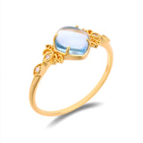 Vintage Diamond Ring Natural Topaz – Practical Gifts — 3