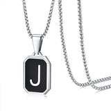 Stainless Steel 26 English Fashion Black Necklace – Jewelry Gift Ideas — 14