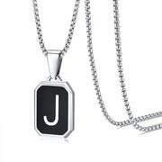 Stainless Steel 26 English Fashion Black Necklace – Jewelry Gift Ideas — 14