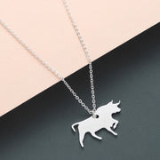 Stainless Steel Animal Necklace Bull Pendant – Jewelry Gift Ideas — 1