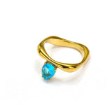 Inlaid Drop-shaped Zircon Irregular Titanium – Special Occasion Gifts — 4