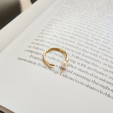 Korean S925 Sterling Silver Pearl Ring – Unique Gift Ideas — 1