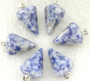 Natural Stone Agate Hexagonal Cone Pendant – Jewelry Gift Ideas — 13