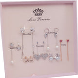 Women's Sterling Silver Post Week Earrings Set – Gifts for Her — 4