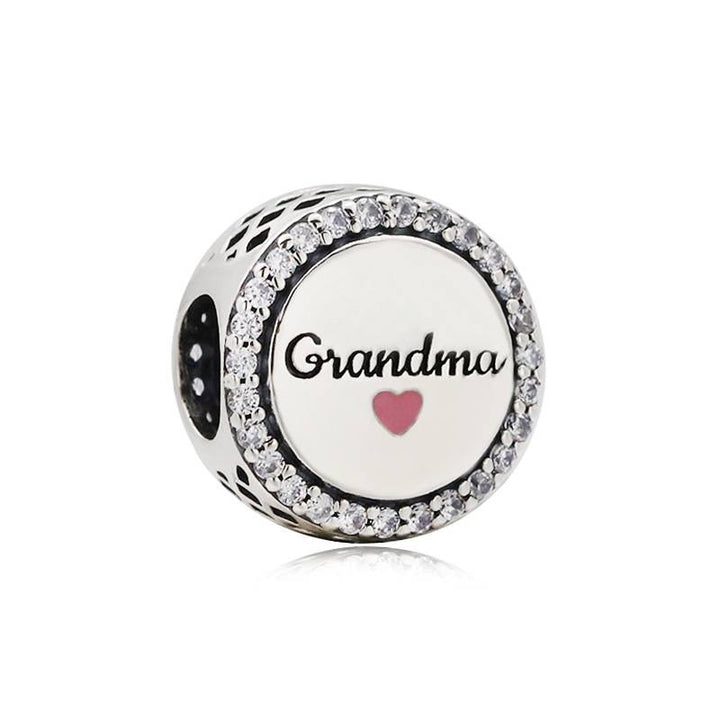 Grandma Family Tree Pink Love DIY Silver Charm – Gifts for Couples — 1