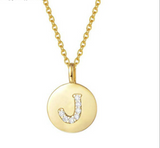 Single Studded Letter Necklace – Jewelry Gift Ideas — 16