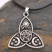 Triple Moon Goddess Alloy Pendant Necklace – Jewelry Gift Ideas — 3