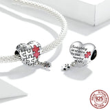 Love Puzzle 925 Silver Beads Heart Shaped Diy Bracelet – Stylish Gifts — 2