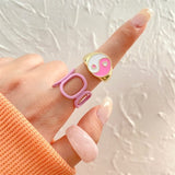 Vintage 6 Piece Green Hugging Hand Ring Set Women's – Gifts for Her — 17