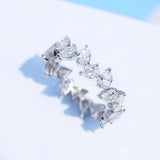 18K Platinum Single Row Water Drop Pear-shaped – Practical Gifts — 2