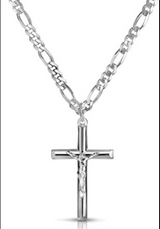 Simple Cross Figaro Necklace Easter Jesus Pendant – Jewelry Gift Ideas — 6