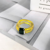 Transparent Acrylic Ring Candy Color Crystal Resin – Gifts for Her — 5