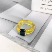 Transparent Acrylic Ring Candy Color Crystal Resin – Gifts for Her — 5