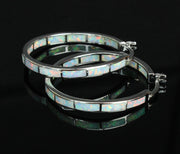 Bluewhite fire opal earrings – Holiday Gift Ideas — 3