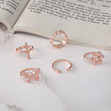 Personalized Butterfly Flower Ring Set Of 5 – Practical Gifts — 2