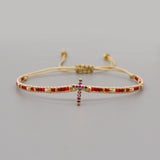 Ethnic Style Diamond Cross Zircon Bracelet – Stylish Gifts — 5
