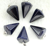 Natural Stone Agate Hexagonal Cone Pendant – Jewelry Gift Ideas — 6
