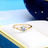 Simple Diamond Topaz Ring With Japanese – Special Occasion Gifts — 3