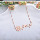 Birthday Flower Necklace Custom Chinese – Jewelry Gift Ideas — 1
