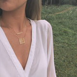 Exquisite Square Maze Pendant Necklace Female – Jewelry Gift Ideas — 3