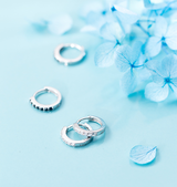 Korean style micro-encrusted circle earrings small – Stylish Gifts — 1