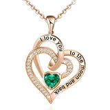 Lettering Necklace Double Heart Diamond – Jewelry Gift Ideas — 8